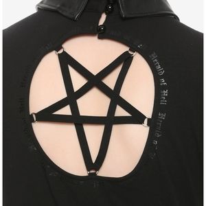 The Chilling Adventures of Sabrina black pentagram casual cosplay top